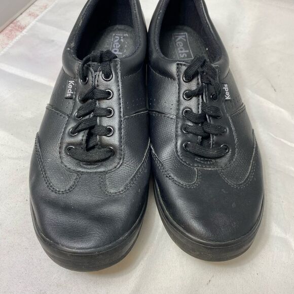 Keds Ortholite Black Leather Shoes 8.5 - Picture 5 of 7